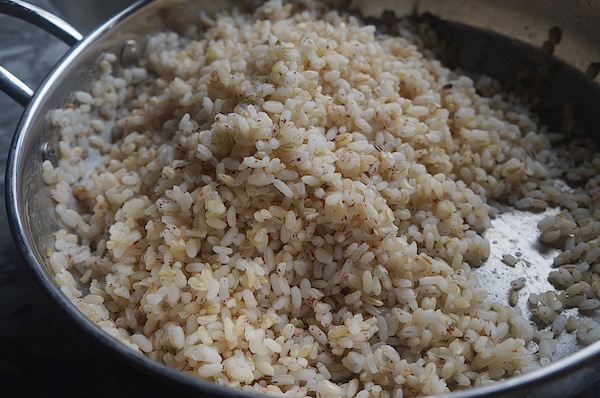 Boiled Ofada : Brown Rice