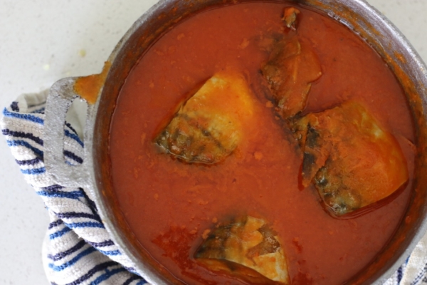 Nigerian mackerel Titus fish stew 